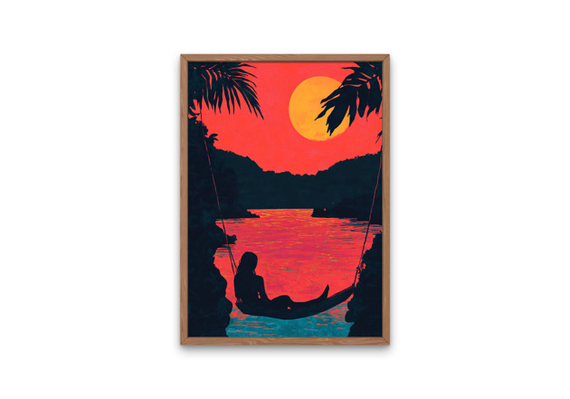plakaty Plakat - Relaksik na hamaku