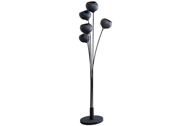 lampy podłogowe Lampa stojąca Hammered Magma black golden 170cm