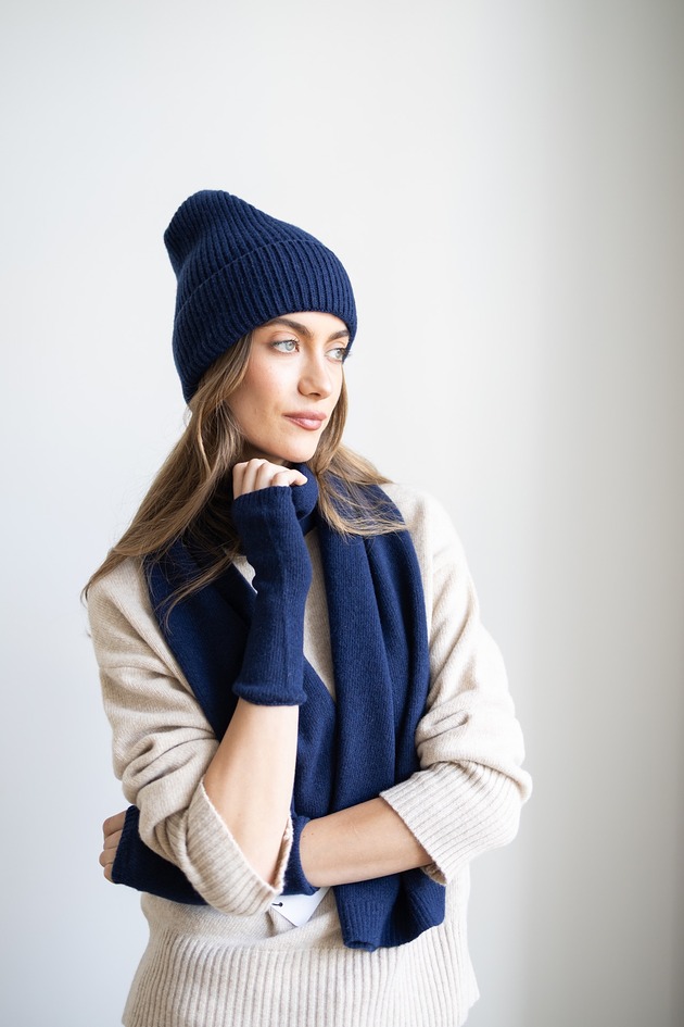 rękawiczki damskie Mitenki Merino & cashmere atramentowe