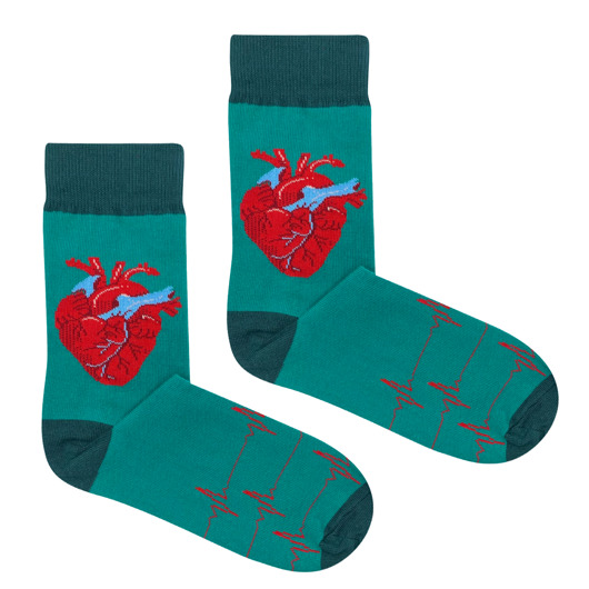 skarpetki damskie Skarpetki Serce Kardio Szmaragd