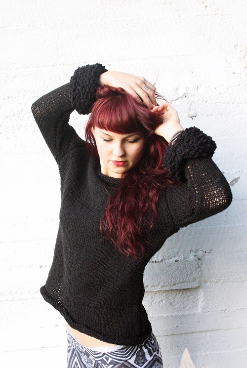 Czarny sweter Mademoiselle Patrini