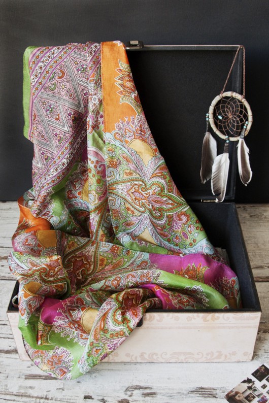 SZAL jedwabny orient BOHO STREET WEAR