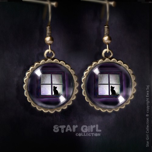 Star Girl collection, romantyczne kolczyki Ewa Saj Fotografie