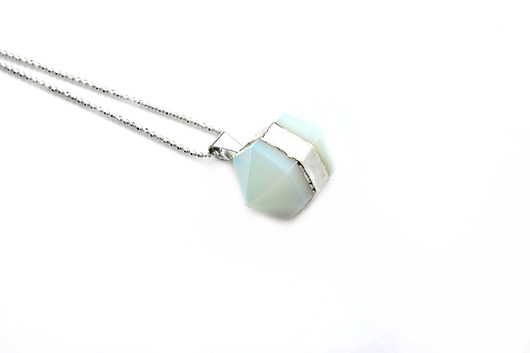 Colare Beczułka Opalit srebro Brazi Druse Jewelry
