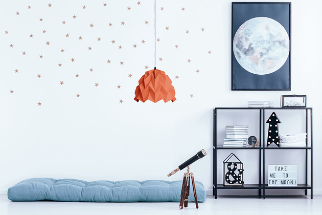 lampy wiszące Lampa wisząca origami ICEBERG S pomarańczowa