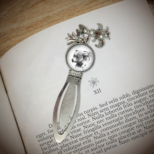 zakładki do książek Zakładka do książki - Niedźwiedź - lilia