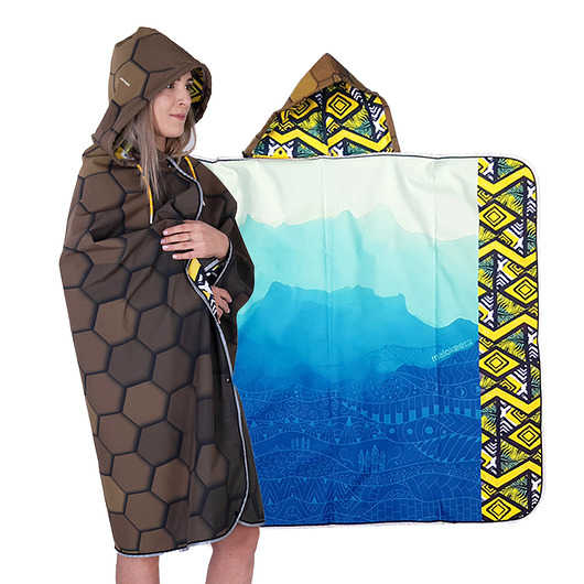 koce i narzuty Koc turystyczny peleryna softshell Hoodee