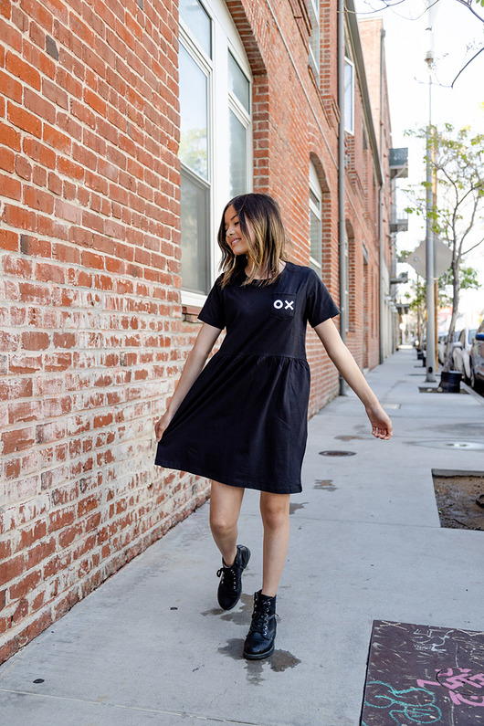 sukienki dla dziewczynki Basic Dress Short  Sleeve - BLACK