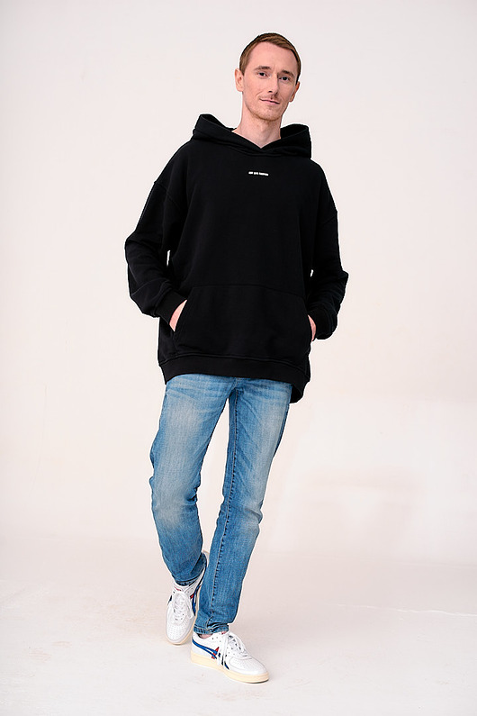 bluzy męskie Hoodie Oversize Black