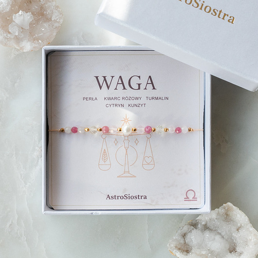 bransoletki na sznurku Waga Bransoletka Zodiakalna Znak Zodiaku Dla Wagi Prezent