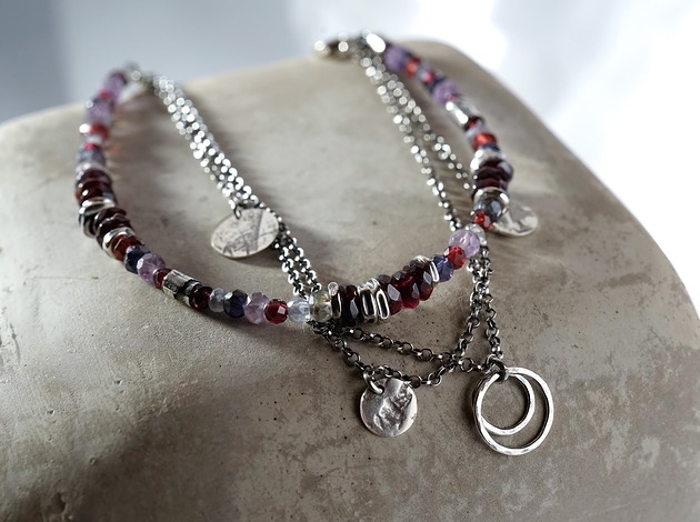 bransoletki srebrne ISTRIA - srebro i kamienie