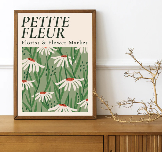 plakaty PLAKAT wystawowy, kwiaty, wiosenny, grafika