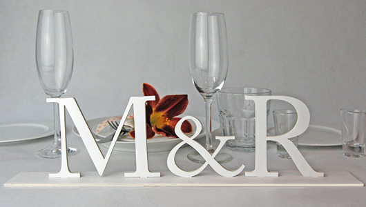 Ślub - inne Inicjały na stół weselny.