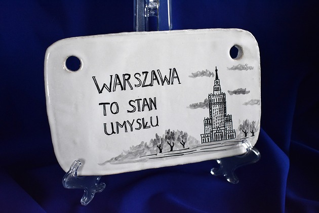 kafle i panele Ceramiczna tabliczka "Pyry zostaw, mięso zjedź"