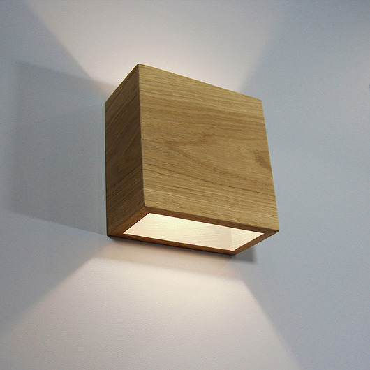 kinkiety Lampa drewniana Kinkiet Dąb 20 cm x 20 cm DREWNO