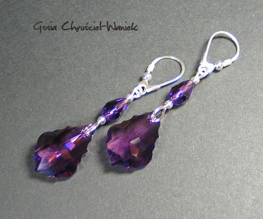 kryształ Swarovski amethyst Gosia Chruściel-Waniek