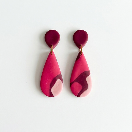 kolczyki z masy plastycznej Kolczyki Rose