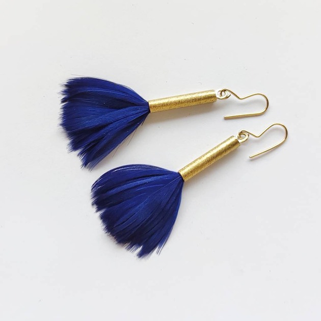 kolczyki z piórami PIÓRKO kolczyki