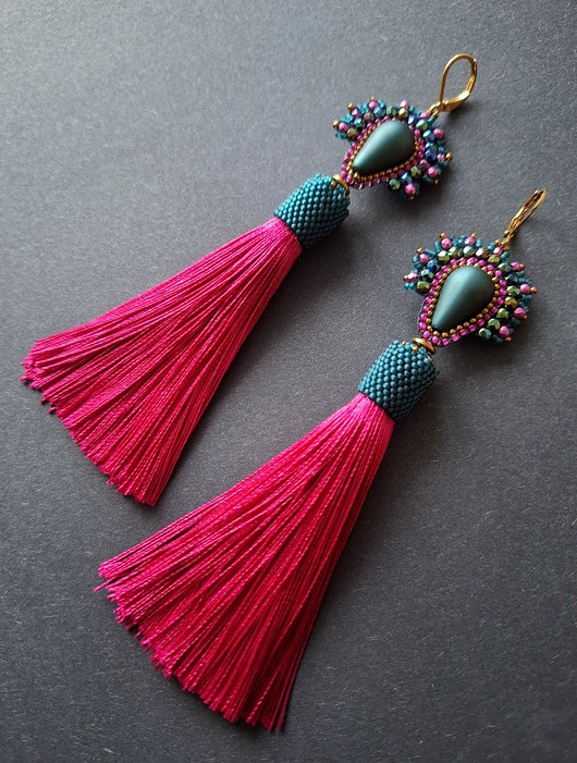 kolczyki szklane Kolczyki leśne owoce no2