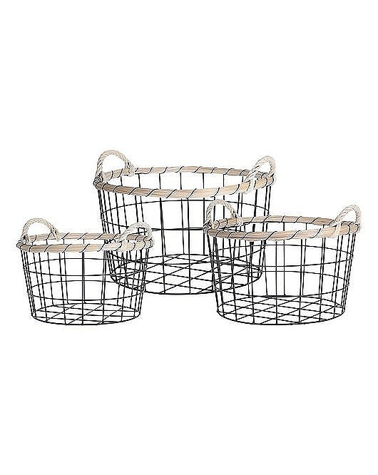 Kosz 3 szt. Komplet Metalowy Cestas MIA home