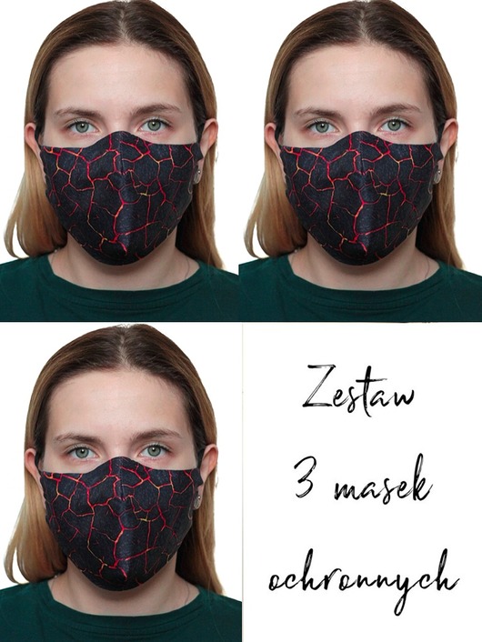 3szt. masek ochronnych-lawa Usunieta