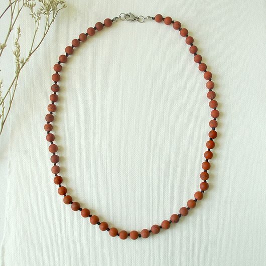 kolie Jaspis matowy Naszyjnik