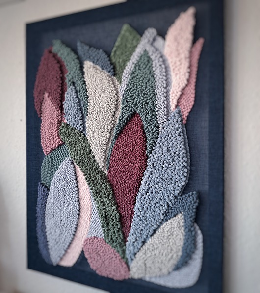 obrazy Obraz 3d punch needle liscie