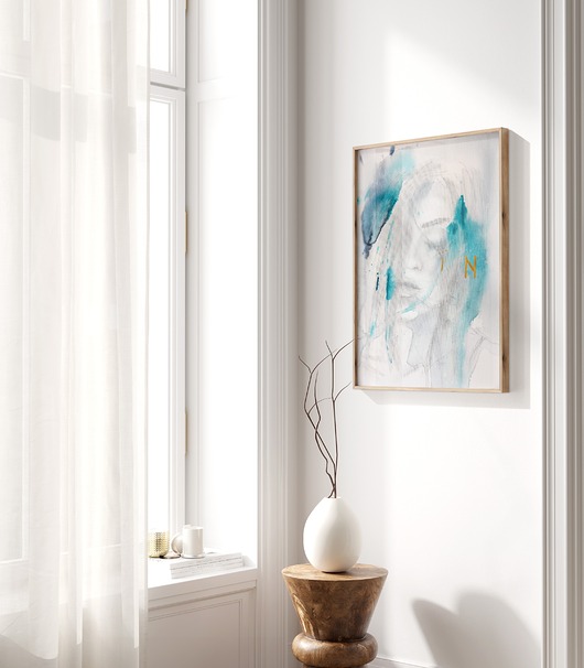 obrazy Obraz Hagalaz, ołówek, akwarela, akryl, na płótnie