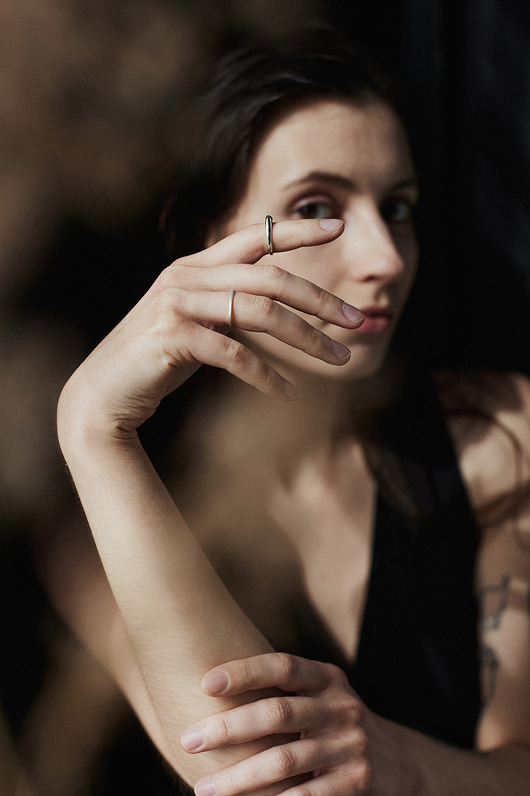 pierścionki - różne SMOOTH mini / glossy silver ring