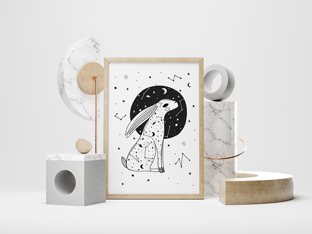 Plakat Luna gwiazdozbiór HOG STUDIO