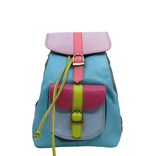 plecaki Plecak damski kolorowy skórzany regulowane szelki pojemny OLIVKA