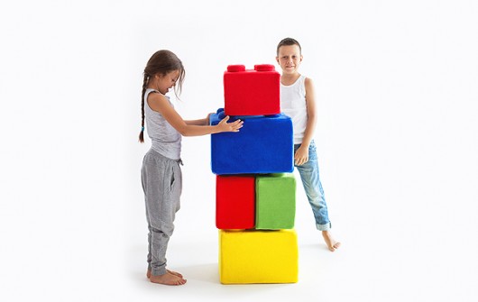 poduszki do pokoju dziecka Pufka klocek LEGO
