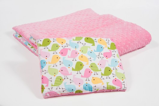 Podusia do wózka - ptaszki - 23x30 cm Minky and Cotton