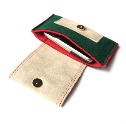 etui II - green&red&ecru - elfagado