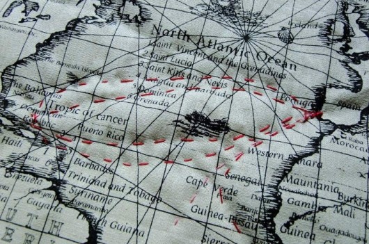 Mapa świata - patchwork tukafka