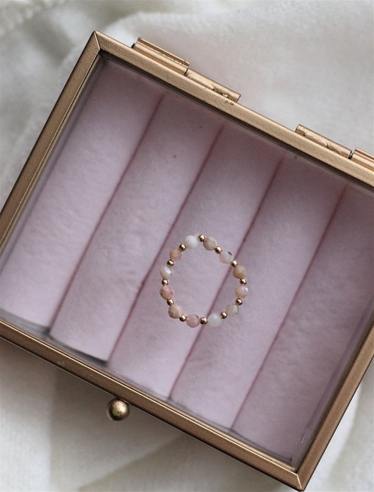 Pierścionek gold opal CALME