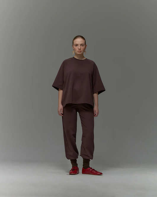 spodnie materiałowe damskie Spodnie dresowe Sexy Joggers choclate