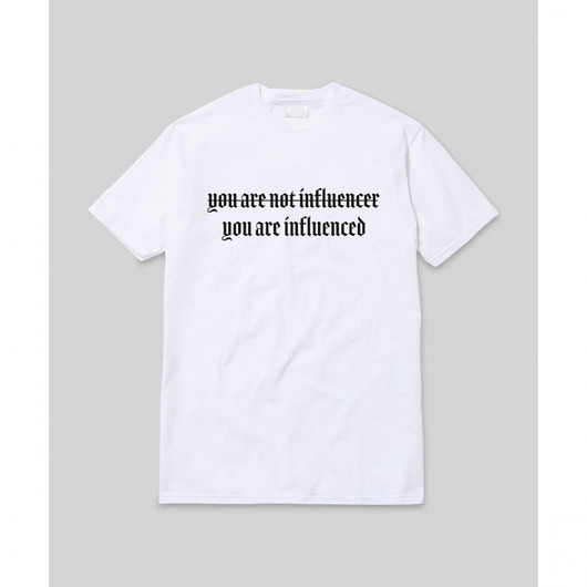 T-shirt Not Influencer White Back to Black