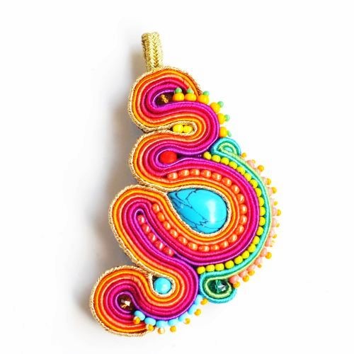Sutaszowy wisior handmade INDIA  express !!! Sylwia Żak