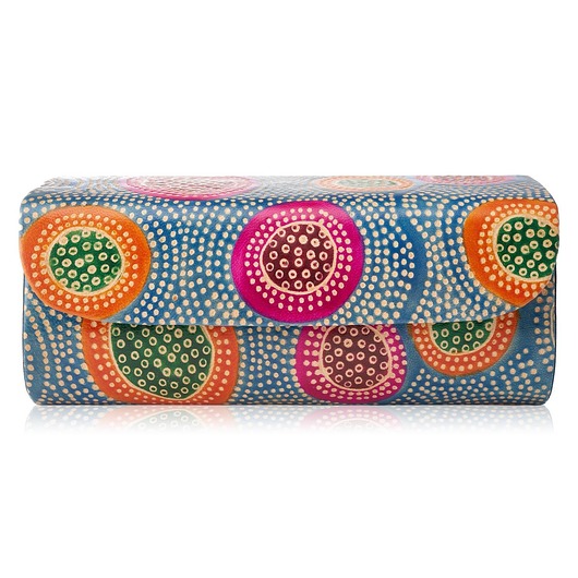etui na okulary KOLOROWE ETUI NA OKULARY ZE SKÓRY NATURALNEJ PAOLO PERUZZI  IN-40-MC