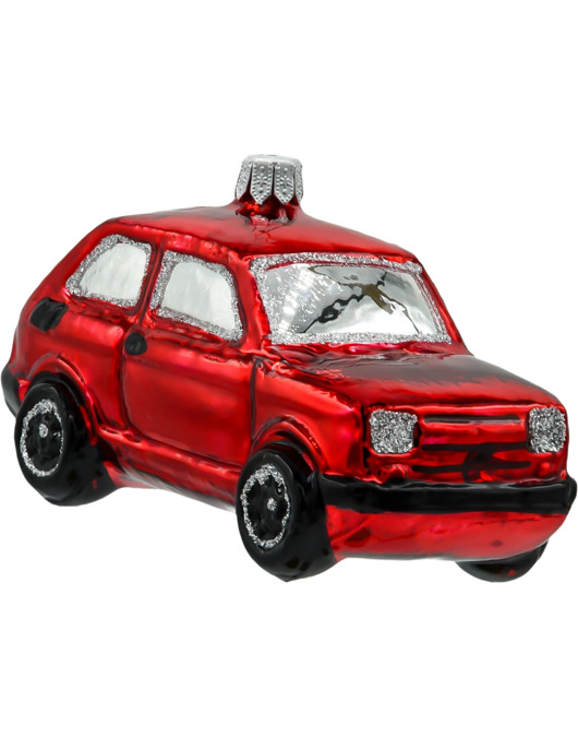 ozdoby choinkowe Bombka choinkowa: Fiat 126p Maluch: czerwony