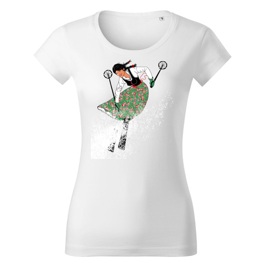 t-shirt damskie Tatra Art by Magdalena Gądek ostry zjazd góralki