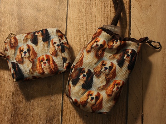 dla zwierząt różne Zestaw saszetka na smaczki i woreczki  # Cavalier king charles spaniel