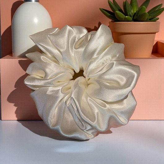 gumki do włosów Scrunchie X XL .2 satynowe gumki