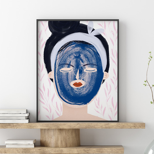 grafiki i ilustracje OUTLET  "beauty mask" plakat A2