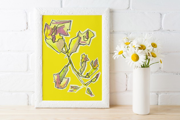 grafiki i ilustracje Yellow flower