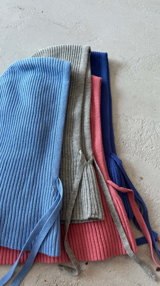 czapki damskie KAPIBARA RWS - kaptur / balaklawa  - 100% pluszowej wełny merino szary