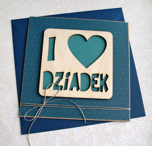 kartki scrapbooking I love Dziadek : kartka na Dzień Dziadka
