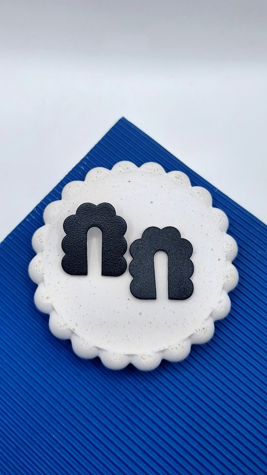 kolczyki z masy plastycznej Kolczyki FOAM strukturalne