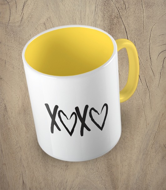 kubki Kolorowy kubek z hasłem XOXO nr 03 - mix kolorów
